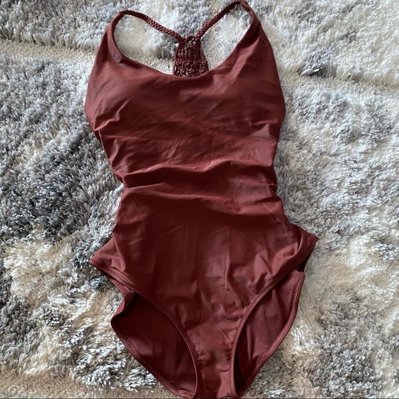 Aerie One Piece Swimsuit Macrame Detail NWT - Picture 2 of 7